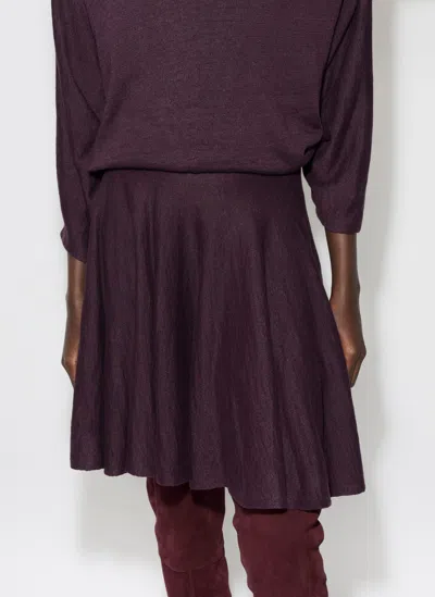 Alaïa Linen Layered Dress In Burgundy