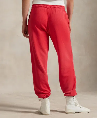 Polo Ralph Lauren Women's Big Pony Fleece Sweatpants In Red
