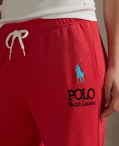 Polo Ralph Lauren Women's Big Pony Fleece Sweatpants In Red