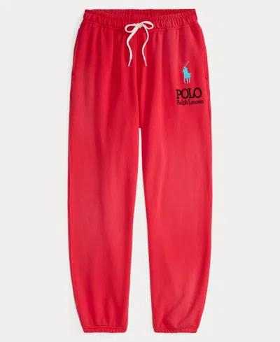 Polo Ralph Lauren Women's Big Pony Fleece Sweatpants In Red