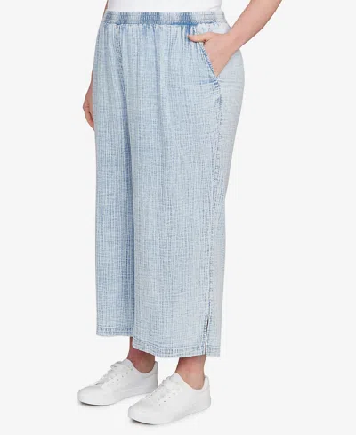 Ruby Rd. Plus Size Snow Washed Wide Leg Pants