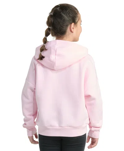 Adidas Originals Big Kid Girls Long Sleeve Fleece Active Hoodie In Pink