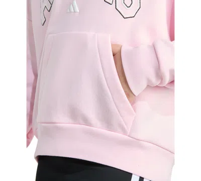 Adidas Originals Big Kid Girls Long Sleeve Fleece Active Hoodie In Pink