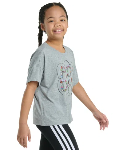 Adidas Originals Big Kid Girls Crew Neck Short Sleeve Loose Fit Graphic T-shirt In Green