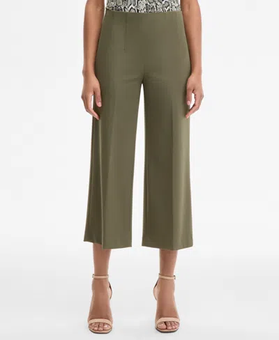 Anne Klein Petite Cropped Wide-leg Pull-on Pants