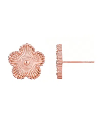 Adornia Tarnish Resistant Rose Gold 5 Leaf Clover Stud Earrings