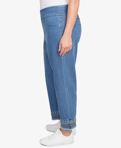Ruby Rd. Plus Size Soft Beaded Embroidery Jeans
