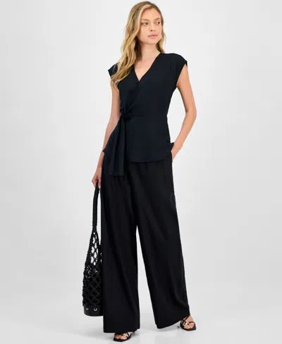 Inc International Concepts Women's Side-knot Surplice Top, Exclusively At Macy's