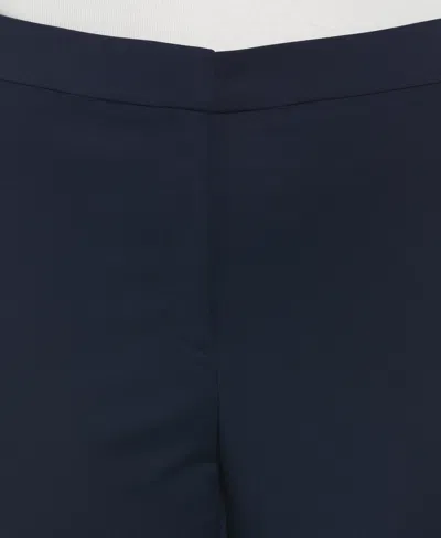 Rafaella Plus Size Satin Mid Rise Twill Capri Pants With Slant Pocket