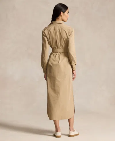 Polo Ralph Lauren Women's Belted Cotton Midi Shirtdress