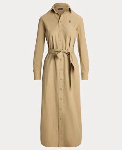 Polo Ralph Lauren Women's Belted Cotton Midi Shirtdress