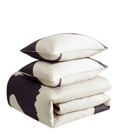 Marimekko Iso Unikko Cotton Duvet Cover Set In Orange