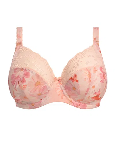 Elomi Plus Size Lucie Underwire Plunge Full Coverage Bra In Pink
