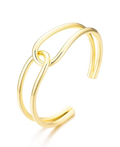 Adornia 14k Gold Plated Overlapping Cuff Bracelet In Gold