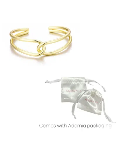 Adornia 14k Gold Plated Overlapping Cuff Bracelet In Gold