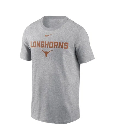 Nike Men's Heather Gray Texas Longhorns Campus 2-hit T-shirt In Gray