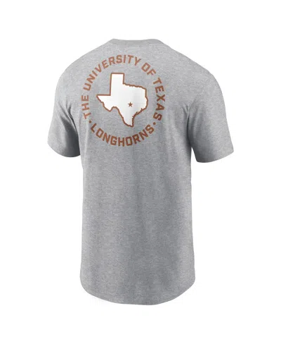 Nike Men's Heather Gray Texas Longhorns Campus 2-hit T-shirt In Gray