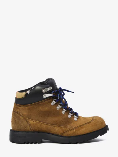 Burberry Moor Suede Lace-up Hiking Boots In Brown