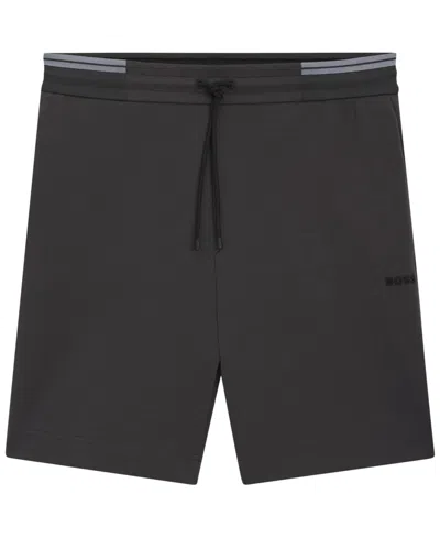 Hugo Boss Boss By  Men's Cotton-blend Stripe Detail Shorts In Gray