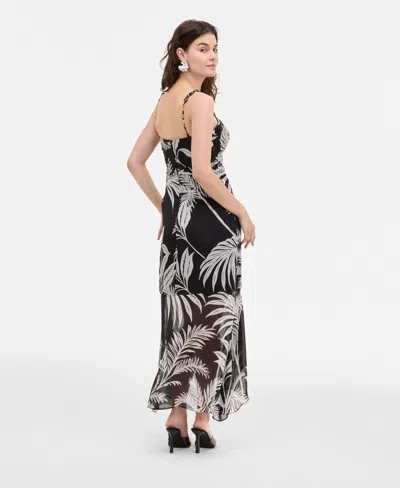 Guess Women's Stacie Printed Shirred Chain-strap Dress In Multi