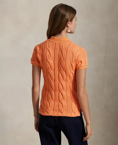 Polo Ralph Lauren Women's Cable-knit Cotton Polo Shirt