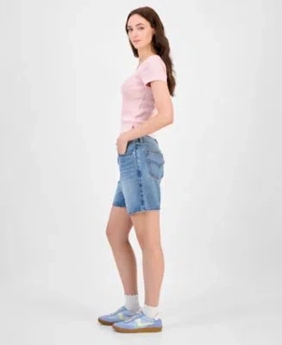 Levi's Levis Womens 90s Trucker Jacket Square Neck T Shirt Mid Rise 94 Baggy Denim Shorts