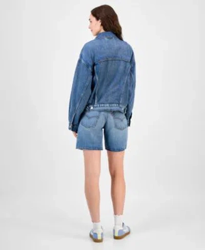 Levi's Levis Womens 90s Trucker Jacket Square Neck T Shirt Mid Rise 94 Baggy Denim Shorts