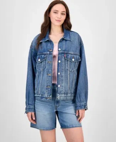 Levi's Levis Womens 90s Trucker Jacket Square Neck T Shirt Mid Rise 94 Baggy Denim Shorts