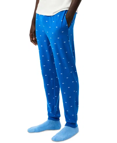 Lacoste Men's Loungewear Crocodile Pajama Pants In White