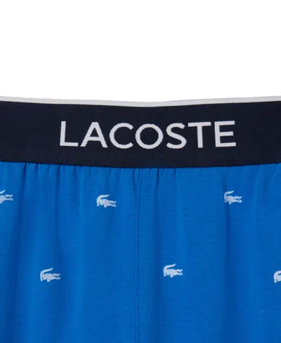 Lacoste Men's Loungewear Crocodile Pajama Pants In White