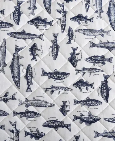 Eddie Bauer Wes Fish Cotton Reversible 3-pc. Quilt Set, Full/queen