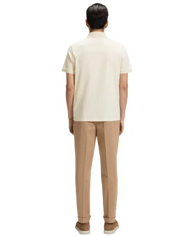 Hugo Boss Boss By  Men's Mercerized Italian Cotton Regular-fit Polo Shirt In White
