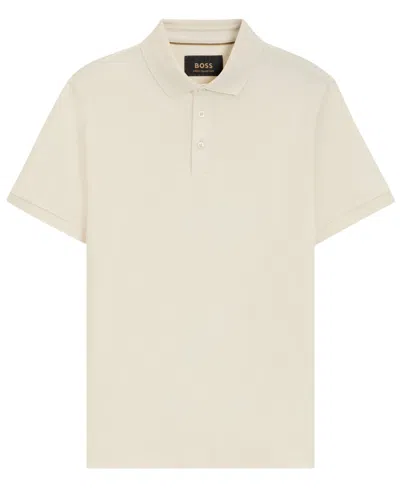 Hugo Boss Boss By  Men's Mercerized Italian Cotton Regular-fit Polo Shirt In White