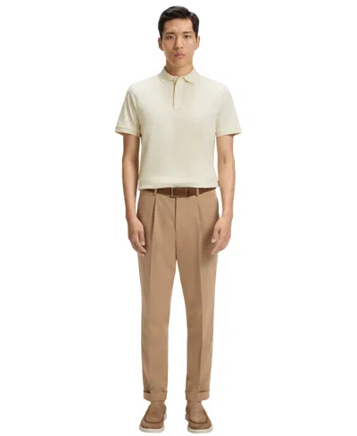 Hugo Boss Boss By  Men's Mercerized Italian Cotton Regular-fit Polo Shirt In White