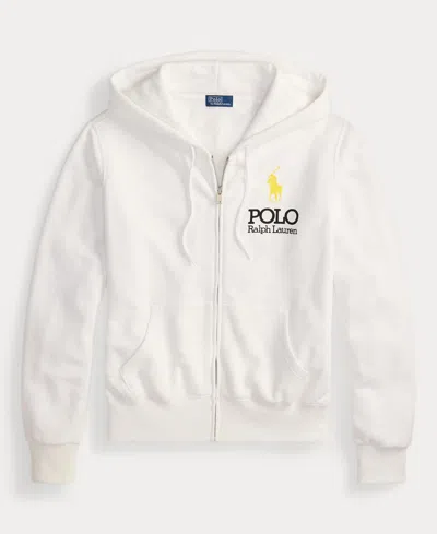 Polo Ralph Lauren Women's Big Pony Lightweight Fleece Zip Hoodie Sweatshirt