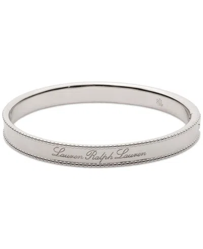 Ralph Lauren Sterling Silver Logo Script Bangle Bracelet
