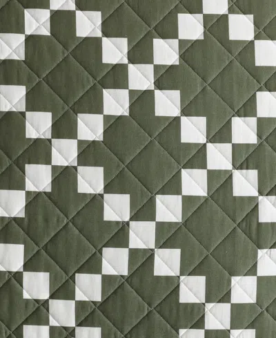 Eddie Bauer Diamond Floral Cotton Reversible 3-pc. Quilt Set, King