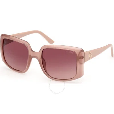 Guess Brown Gradient Square Ladies Sunglasses Gu00097 57f 53