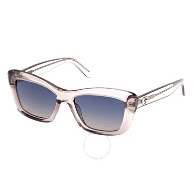 Guess Blue Gradient Cat Eye Ladies Sunglasses Gu00195 20w 52 In Blue