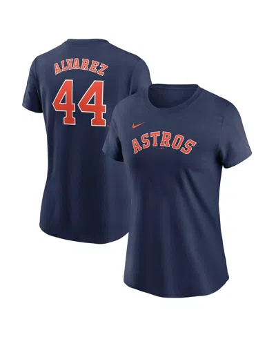 Nike Women's Yordan Alvarez Navy Houston Astros Fuse Name Number T-shirt