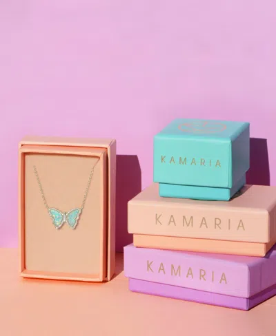 Kamaria Butterfly Necklace With Lab-grown Opal In Sterling Silver