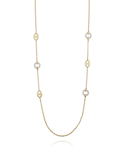 Vince Camuto Signature Mixed Link Pave Long Necklace