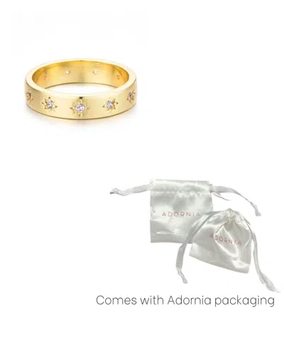 Adornia Gold Cubic Zirconia Stars Band Ring