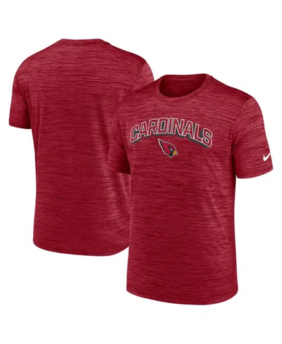 Nike Men's Cardinal Arizona Cardinals Velocity Performance T-shirt In Burgundy