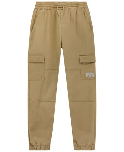 Levi's Big Boys Relaxed Fit Drawstring Cargo Jogger Pants In Brown