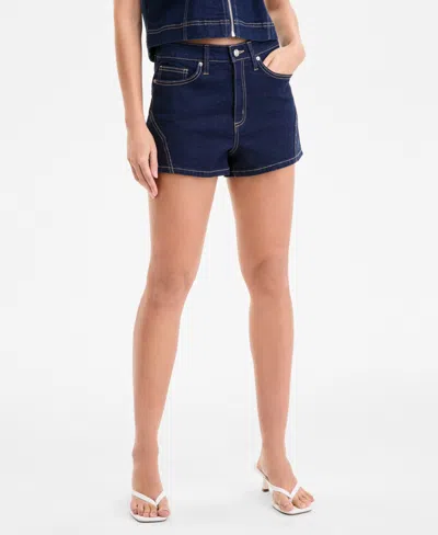 Bar Iii Women's Seamed Denim Shorts, Exclusively At Macy's