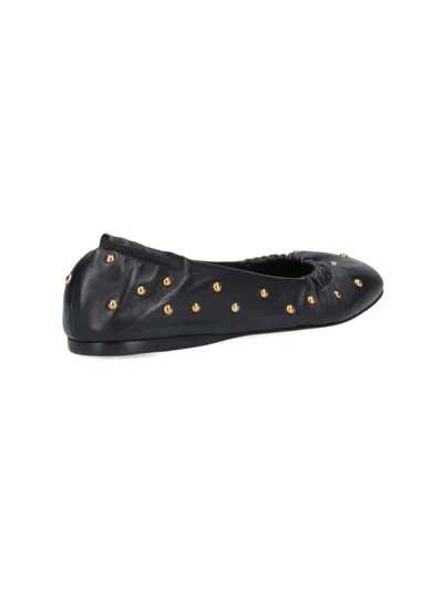 Chloé Elasticated Trim Round Toe Studded Design Ballerina Shoes