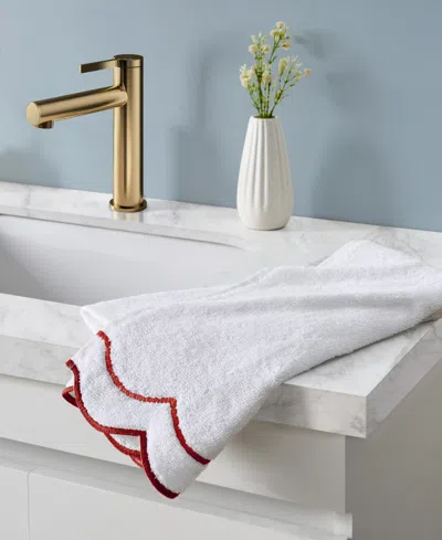 Peri Home Scallop Cotton Hand Towel, 27" X 16"