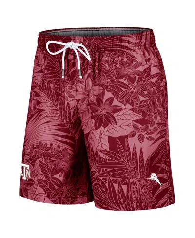 Tommy Bahama Men's Maroon Texas A M Aggies Santiago Palms Board Shorts In Burgundy