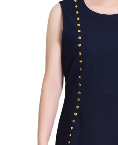 Ny Collection Women's Sleeveless Stud Front Dress